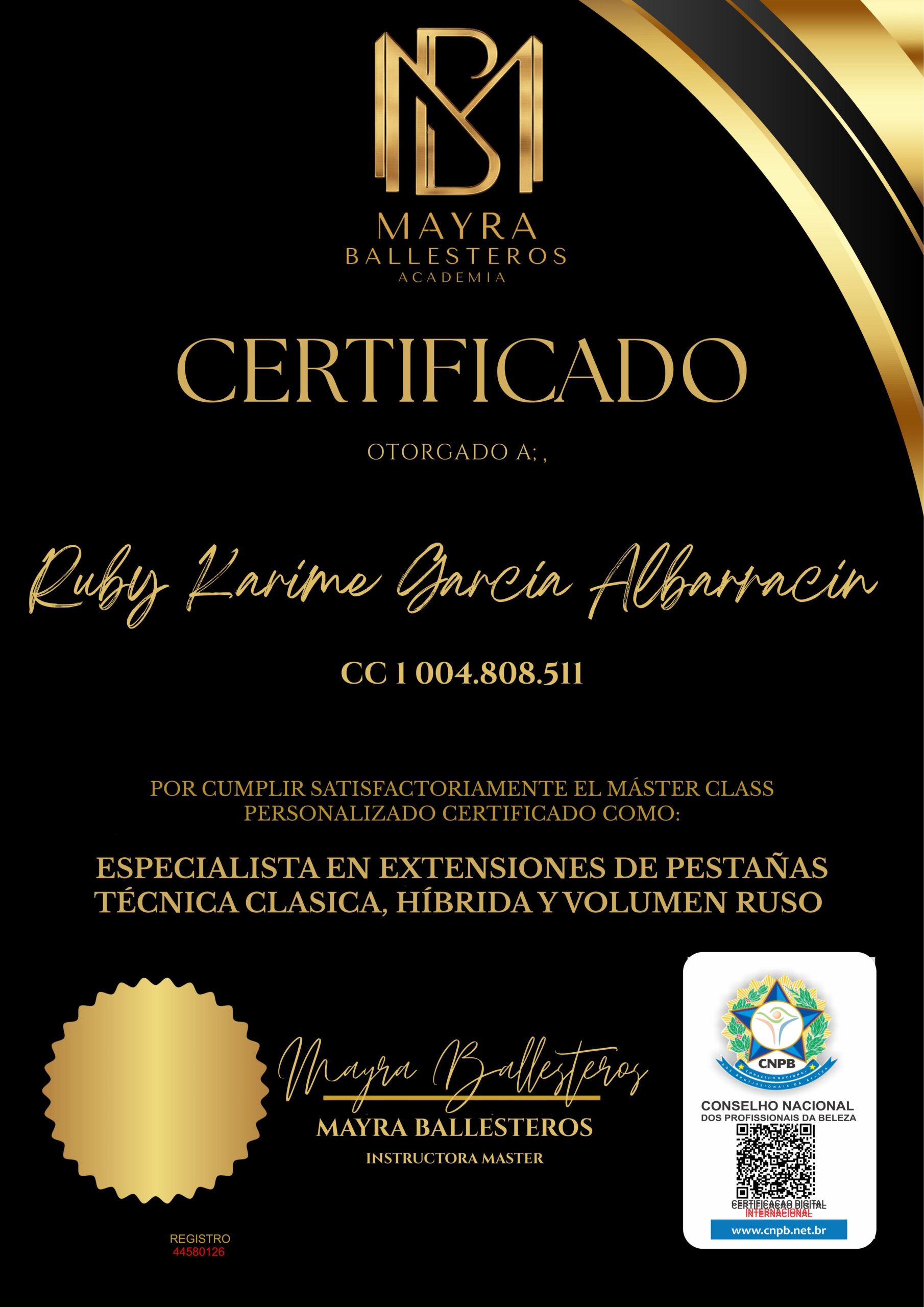 RUBY KARIME GARCÍA ALBARRACIN