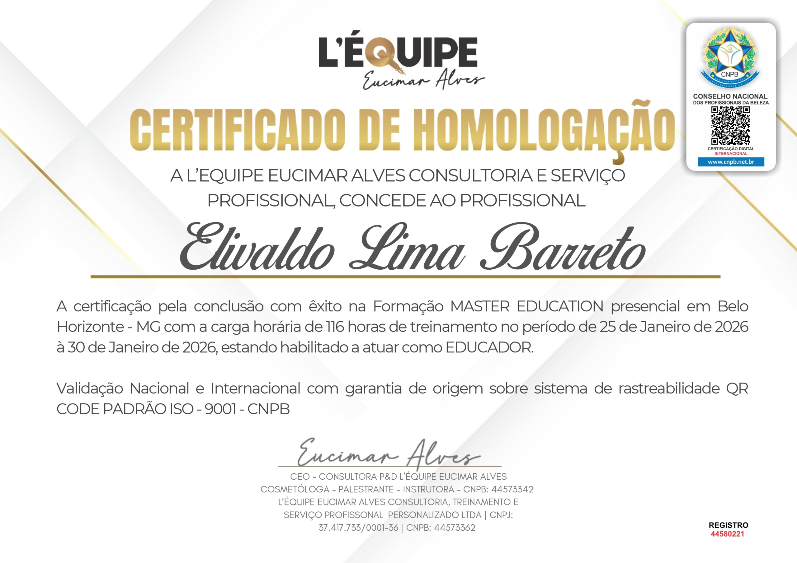 ELIVALDO LIMA BARRETO