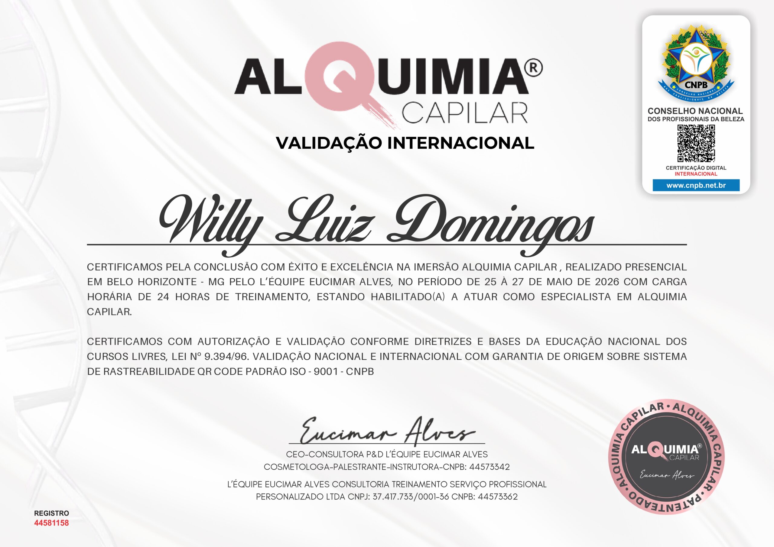 WILLY LUIZ DOMINGOS DE CARVALHO