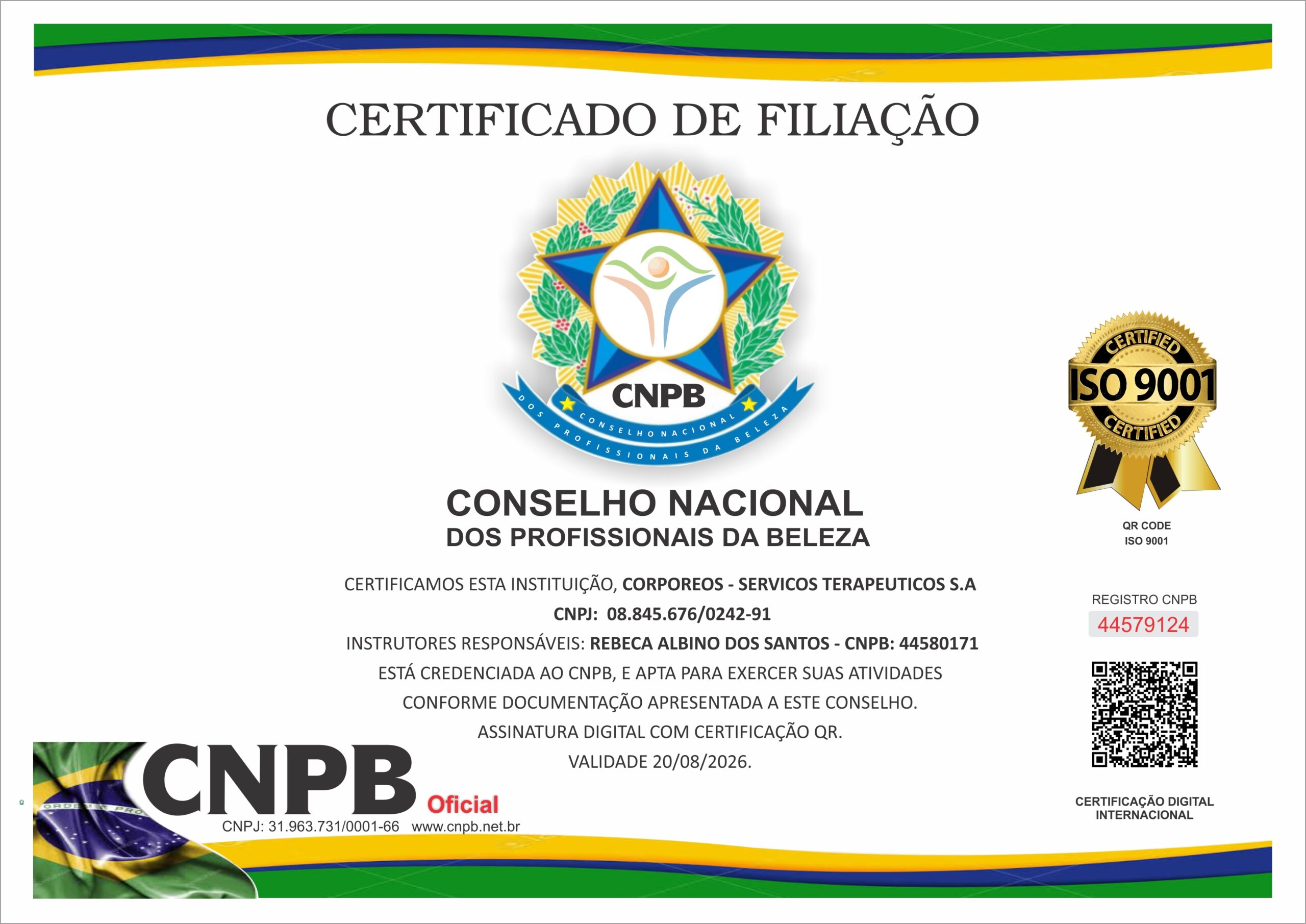 CORPOREOS SERVIÇOS TERAPEUTICOS S.A