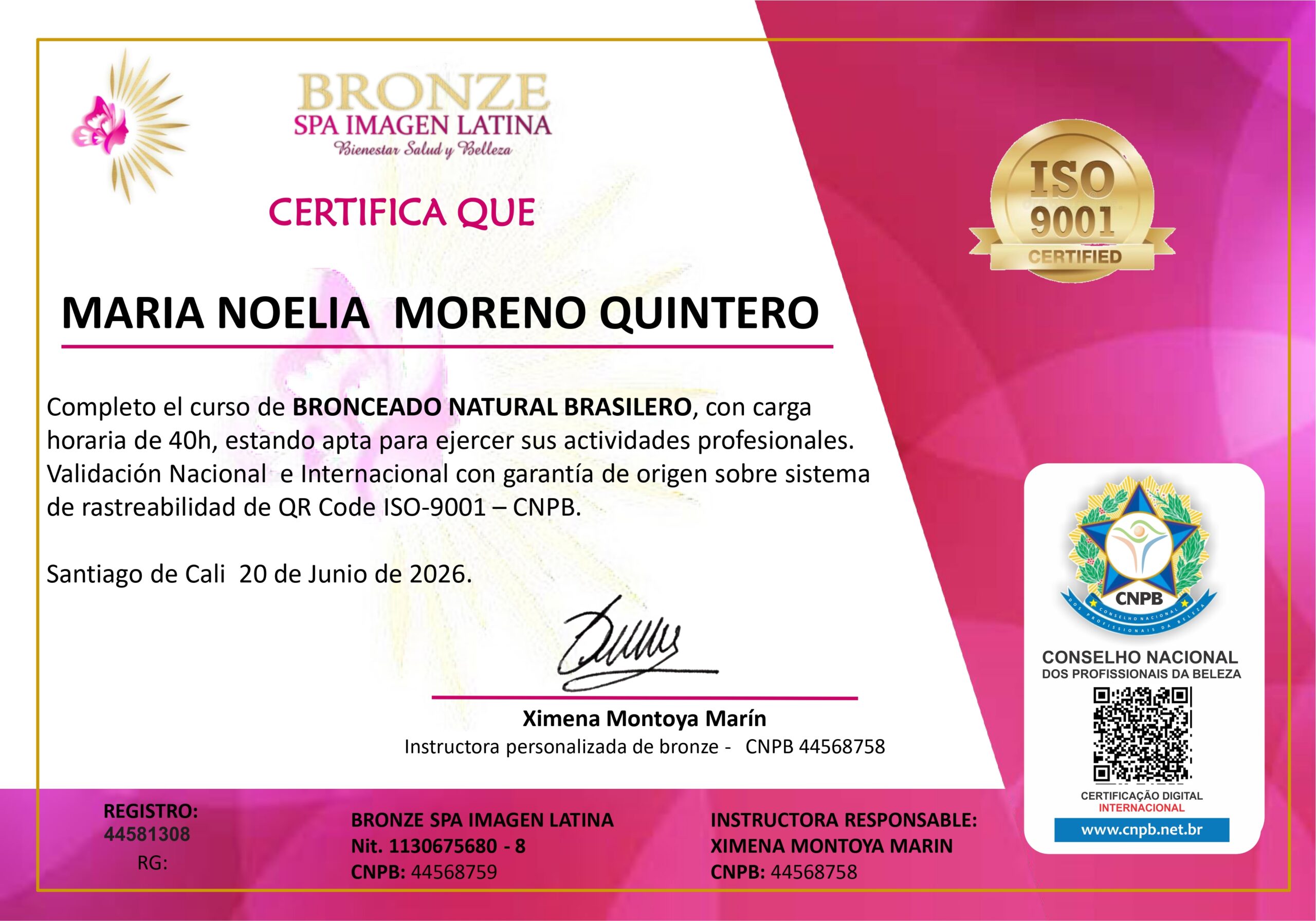 MARIA NOELIA MORENO QUINTERO