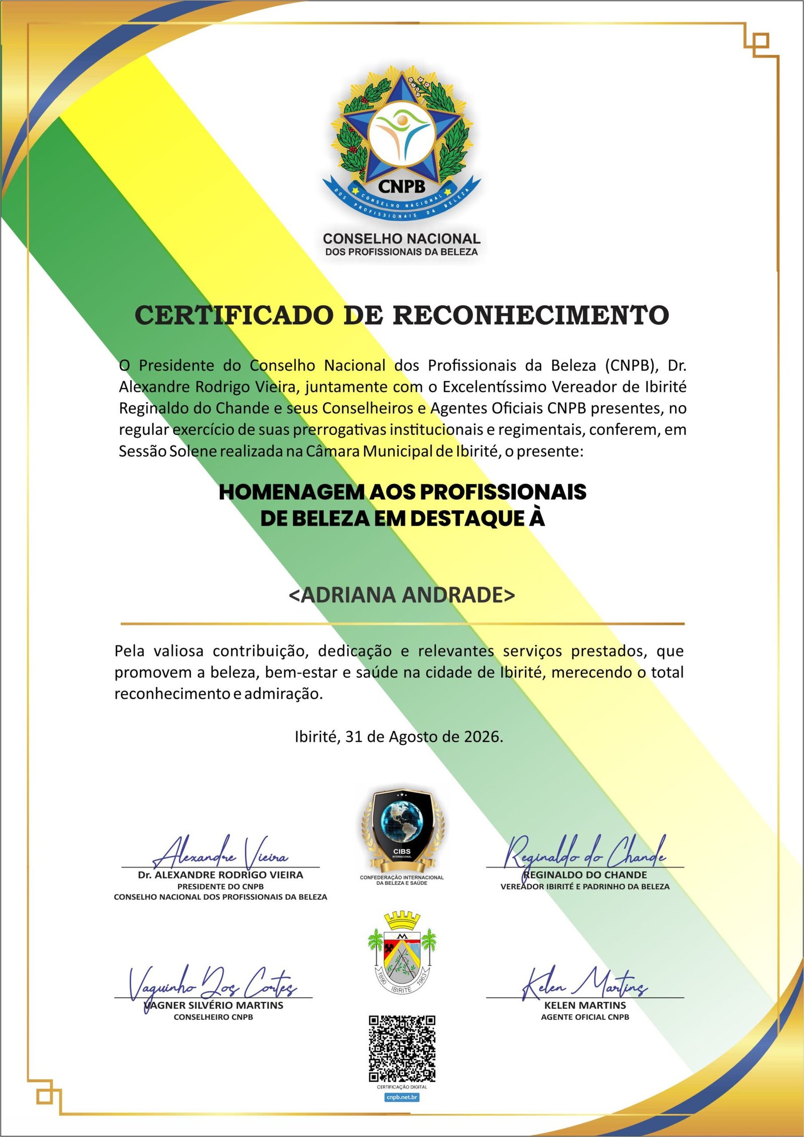 PREMIAÇÃO CÂMARA MUNICIPAL DE IBIRITÉ - MG