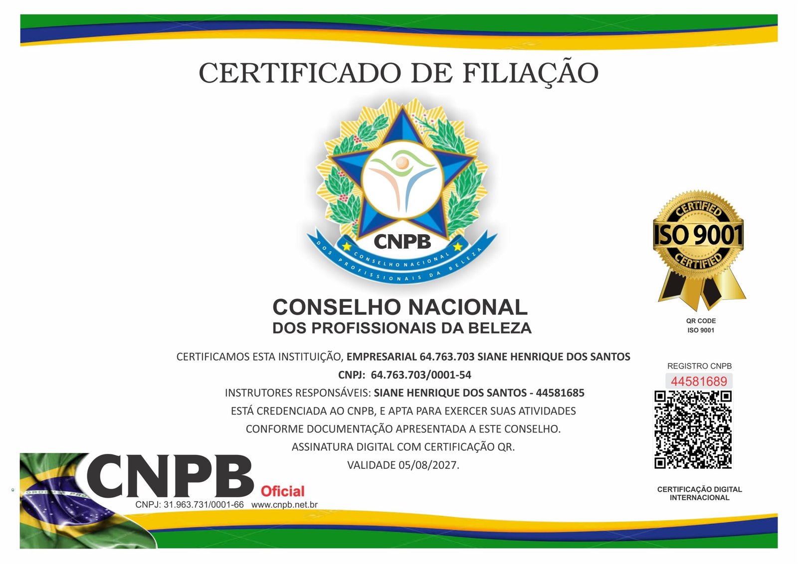 EMPRESARIAL 64.763.703 SIANE HENRIQUE DOS SANTOS