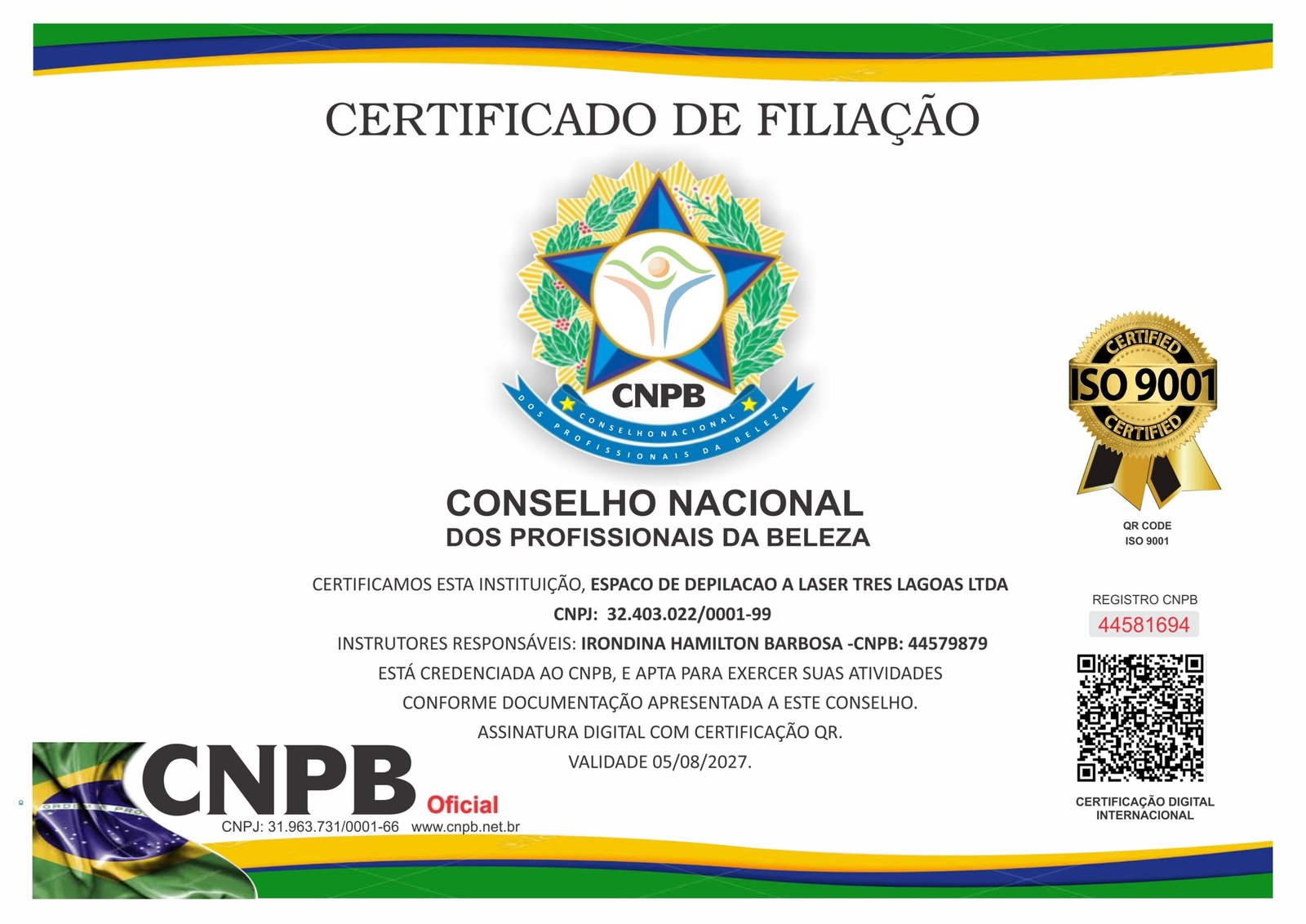 ESPACO DE DEPILACAO A LASER TRES LAGOAS LTDA