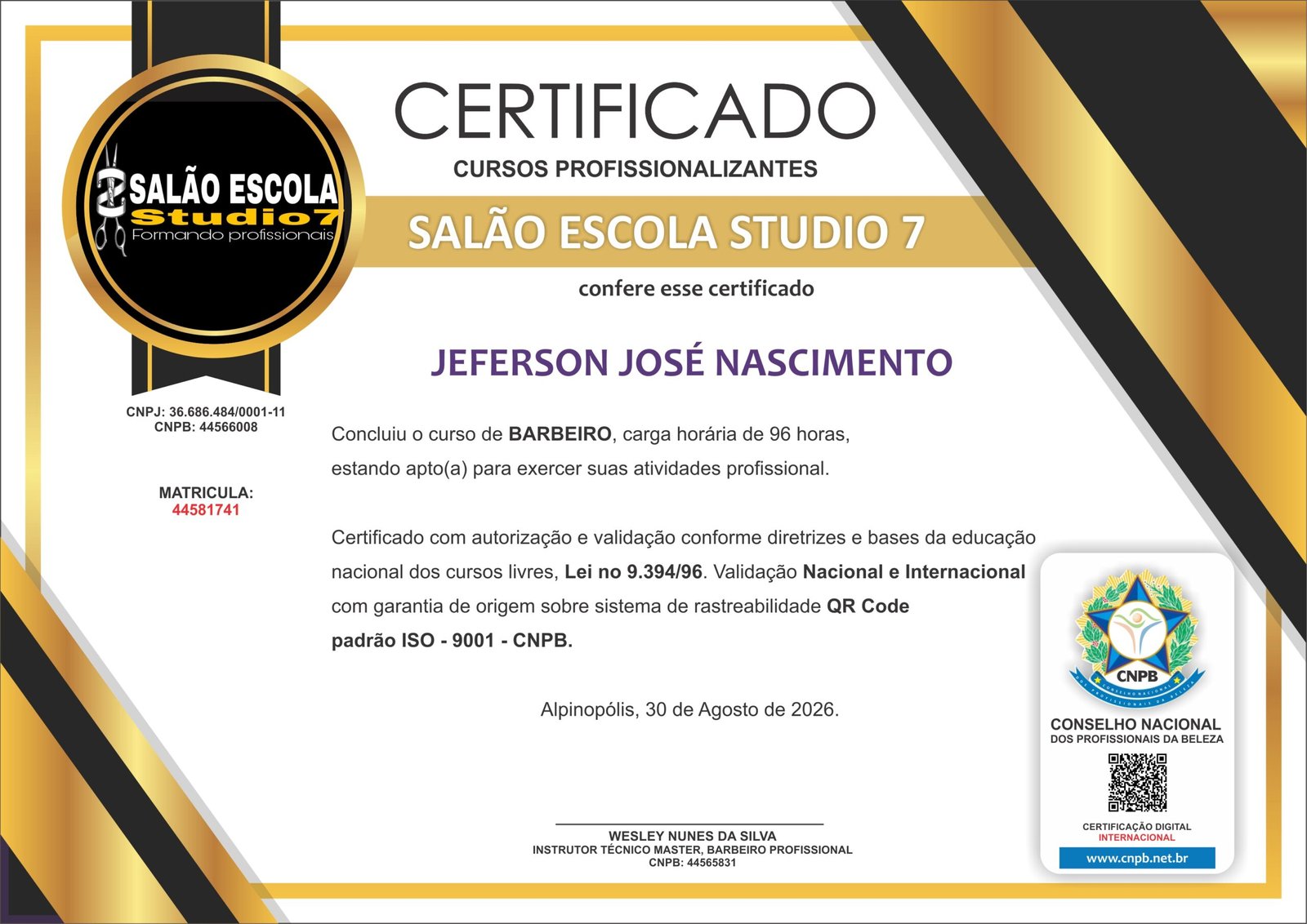 JEFERSON JOSÉ NASCIMENTO