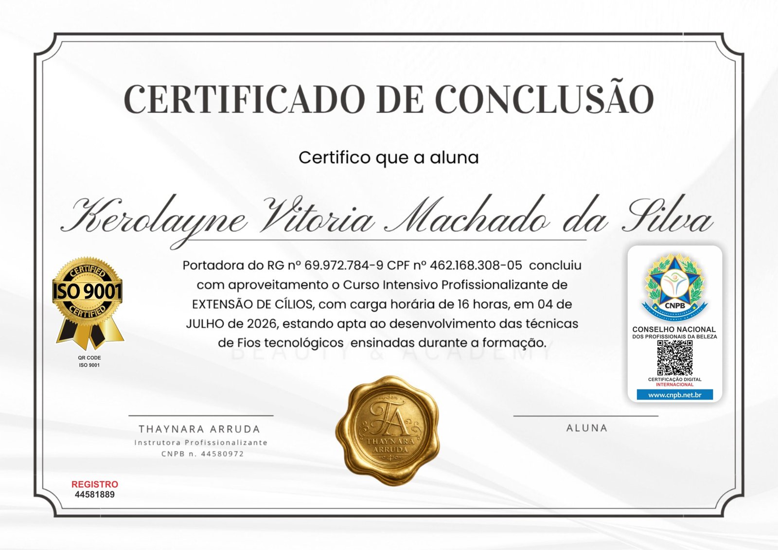 KEROLAYNE VITÓRIA MACHADO DA SILVA