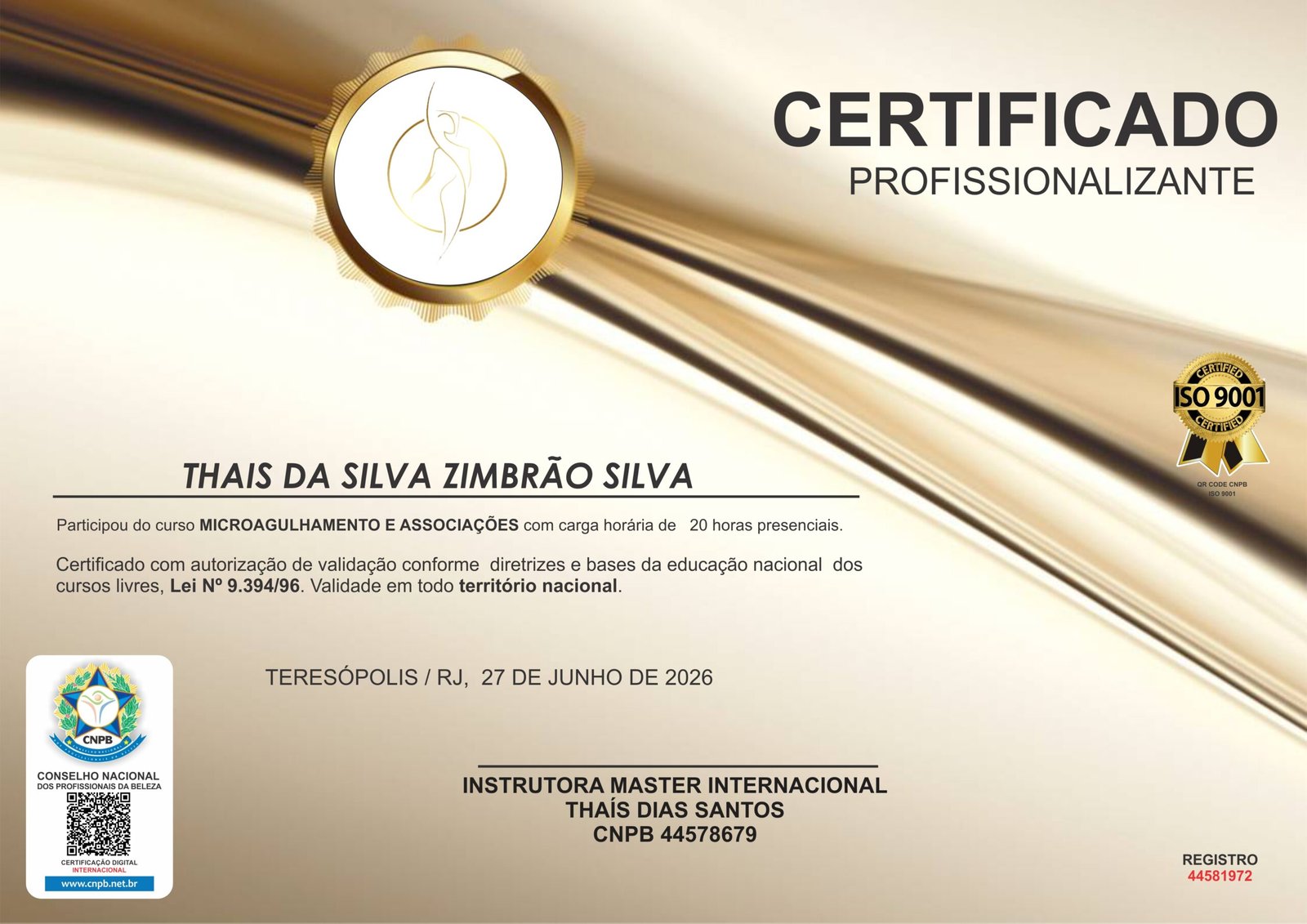 THAIS DA SILVA ZIMBRÃO SILVA