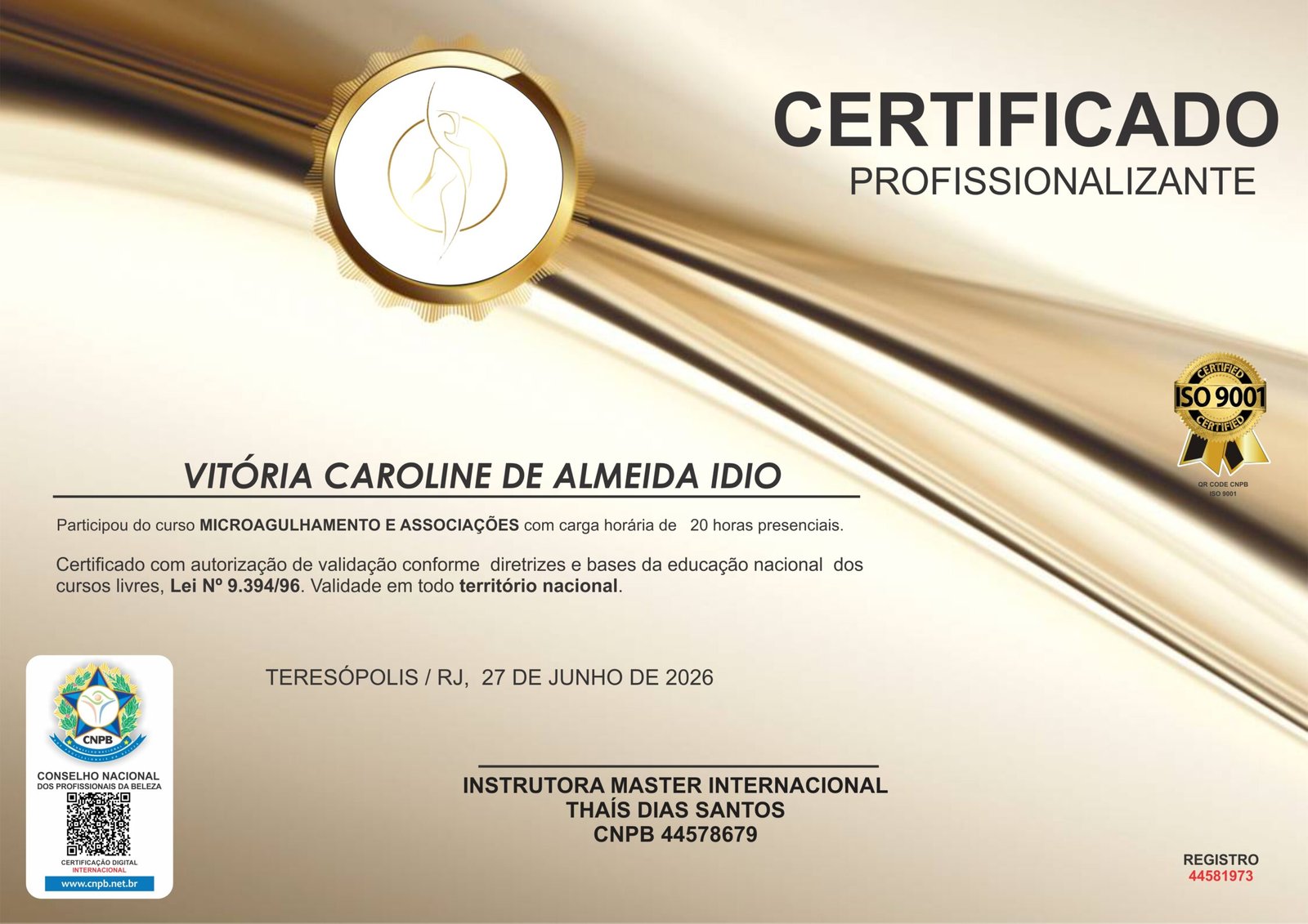 VITÓRIA CAROLINE DE ALMEIDA IDIO