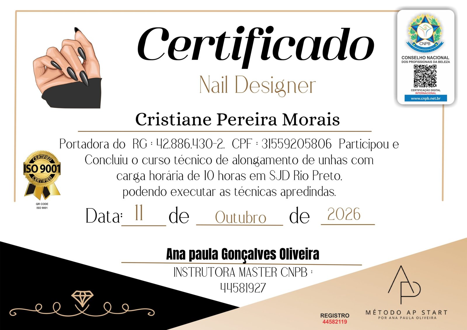 CRISTIANE PEREIRA MORAIS